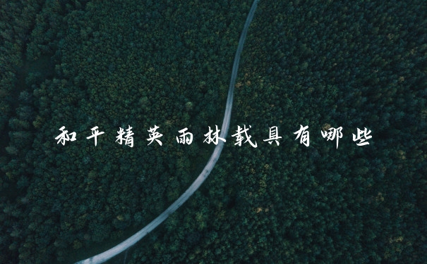 和平精英雨林载具有哪些