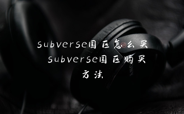 subverse国区怎么买 subverse国区购买方法
