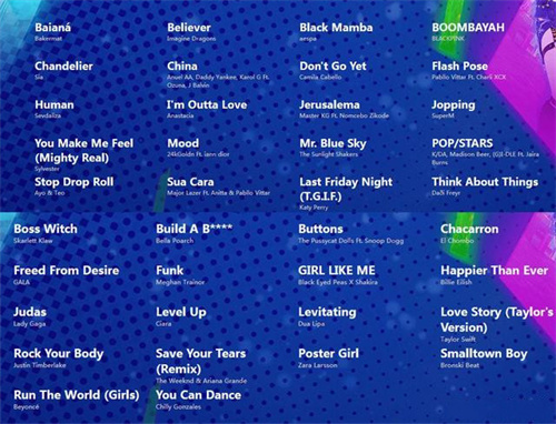 舞力全开2022和2021有什么区别 全部曲目一览