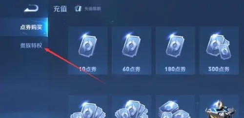 王者荣耀v8特权在什么位置里