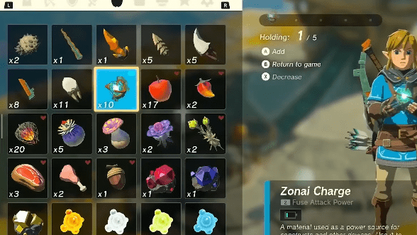 塞尔达传说王国之泪左纳乌胶囊怎么做-王国之泪左纳乌胶囊制作攻略