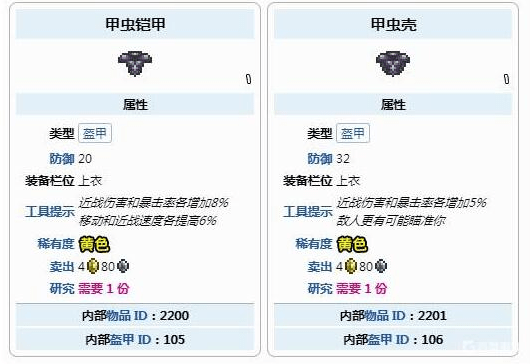 泰拉瑞亚甲虫套怎么合成-泰拉瑞亚甲虫套合成攻略