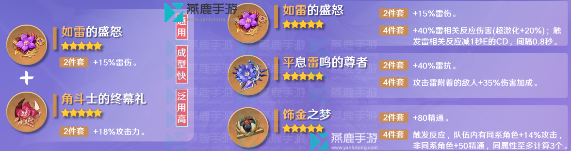 原神刻晴武器圣遗物推荐