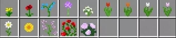 我的世界鲜花种类有多少