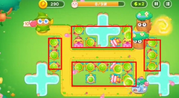 保卫萝卜4绿野奇缘54关攻略图解