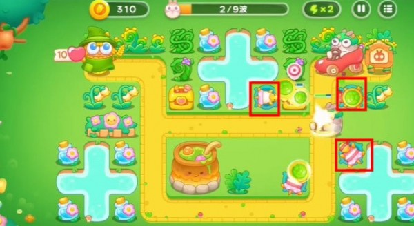 保卫萝卜4绿野奇缘54关攻略图解