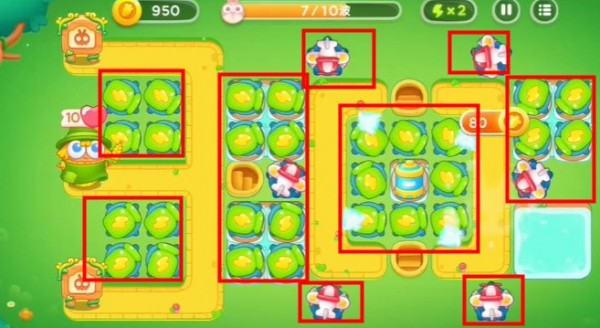 保卫萝卜4绿野奇缘52关怎么通关 保卫萝卜4绿野奇缘52关攻略图解法