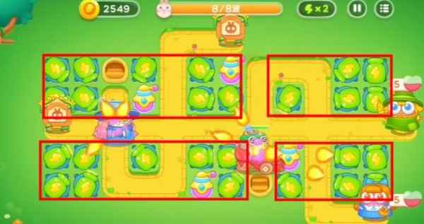 保卫萝卜4绿野奇缘41关攻略 布局思路图文步骤