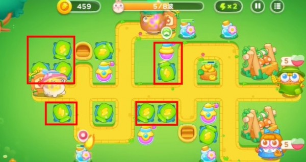 保卫萝卜4绿野奇缘41关攻略 布局思路图文步骤