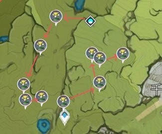 原神甜甜花哪里最多 原神甜甜花采集分布图位置汇总