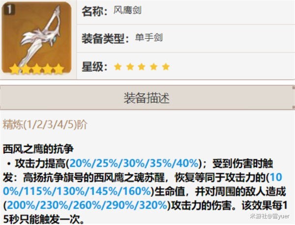 原神单手剑武器排名汇总2023最佳_原神单手剑哪个厉害