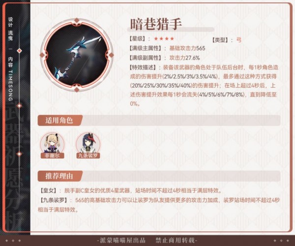 原神暗巷猎手怎么得到-原神暗巷猎手适合谁值得抽吗
