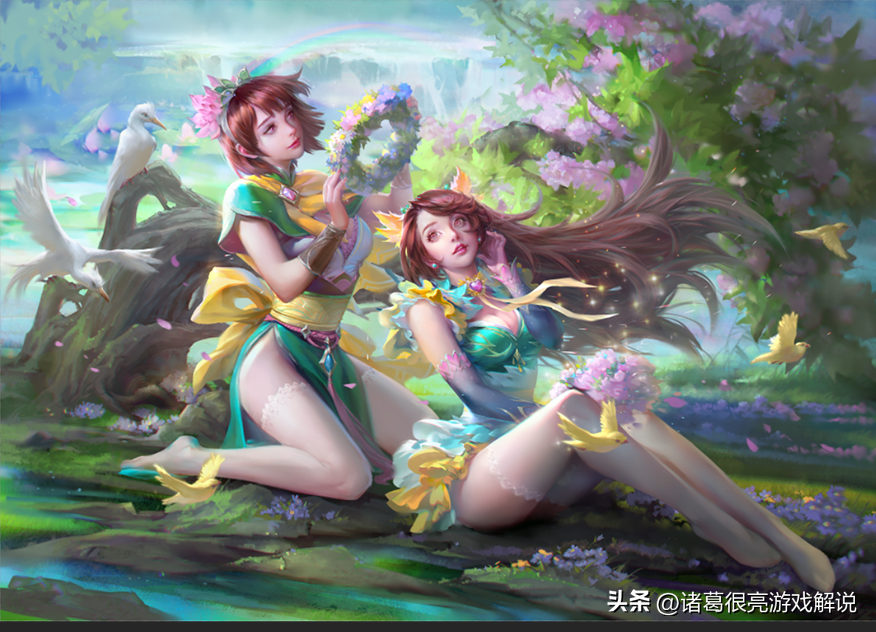 三国杀大乔小乔天香琉璃技能（三国杀盘点女将中人气超高的姐妹花敢问大家的终极梦想是啥）-图1