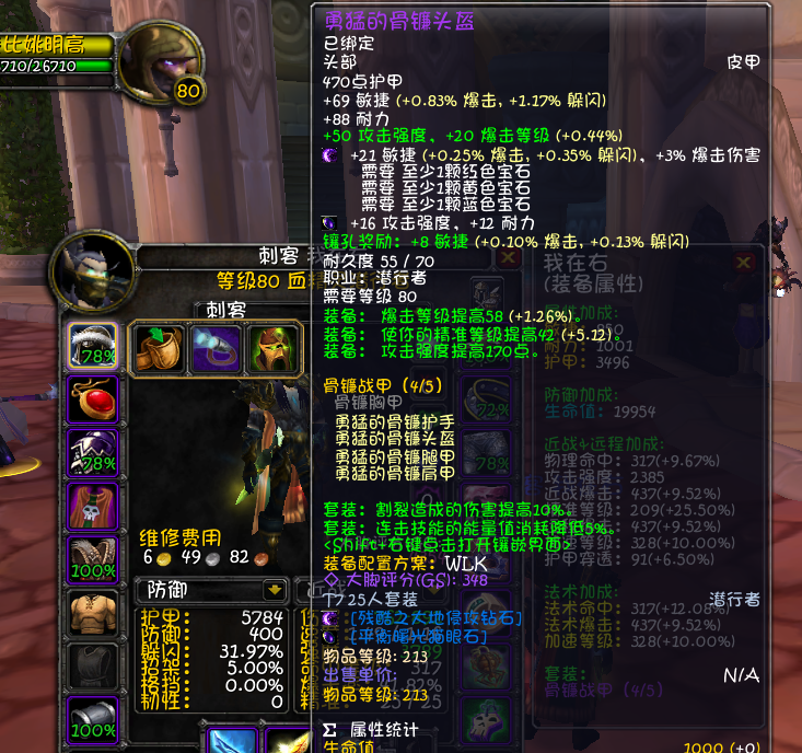 魔兽世界盗贼装备属性用什么的（魔兽80级盗贼属性选择天赋配装与输出手法全攻略）-图5
